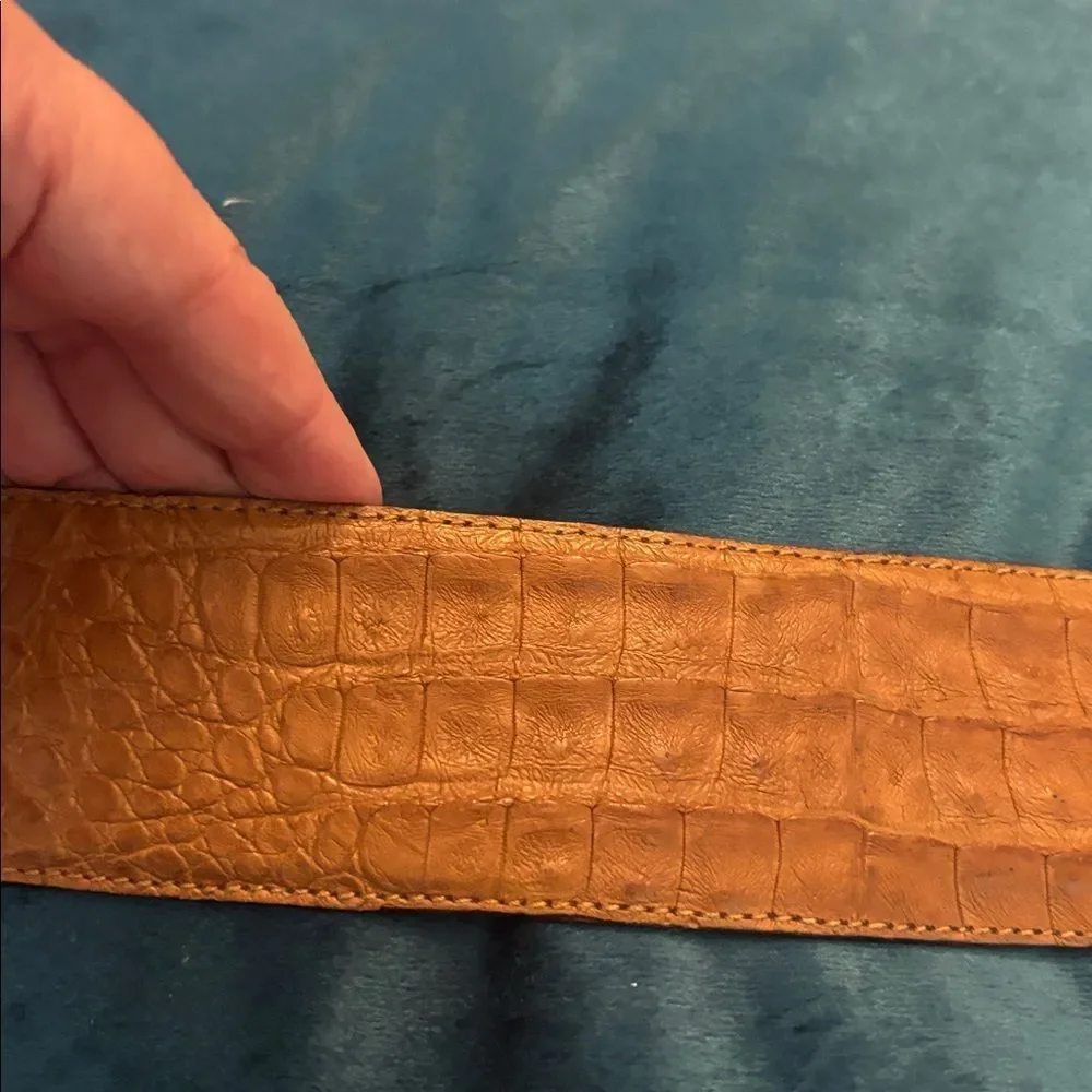 Donna Karan genuine alligator skin belt, L